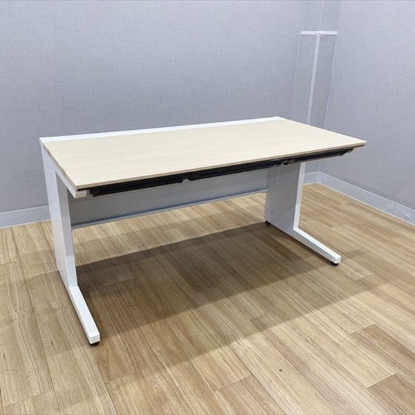 コクヨ 平デスク 平机 iS 引出し付 W 1400 D 700 ライトナチュラル