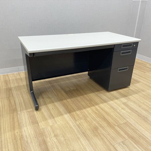 プラス 片袖デスク LAタイプ W 1400 D 700 ホワイト