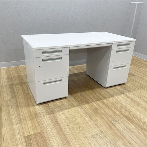 イナバ 両袖デスク デュエナ Sタイプ W 1400 D 700 スノーホワイト