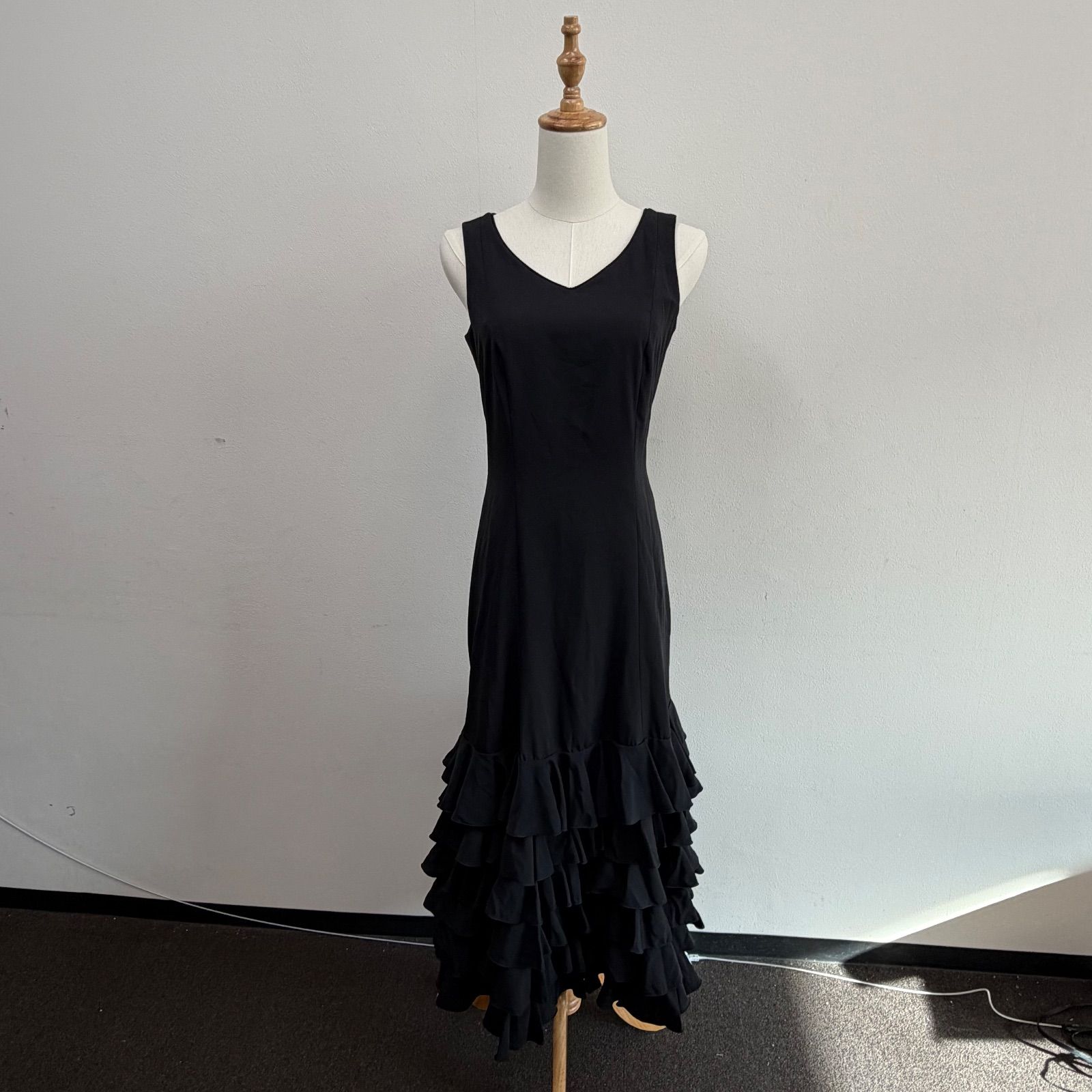 LOPEZ DE SANTOS フラメンコ衣装 ドレス フリル 黒 ブラック ロペスデサント