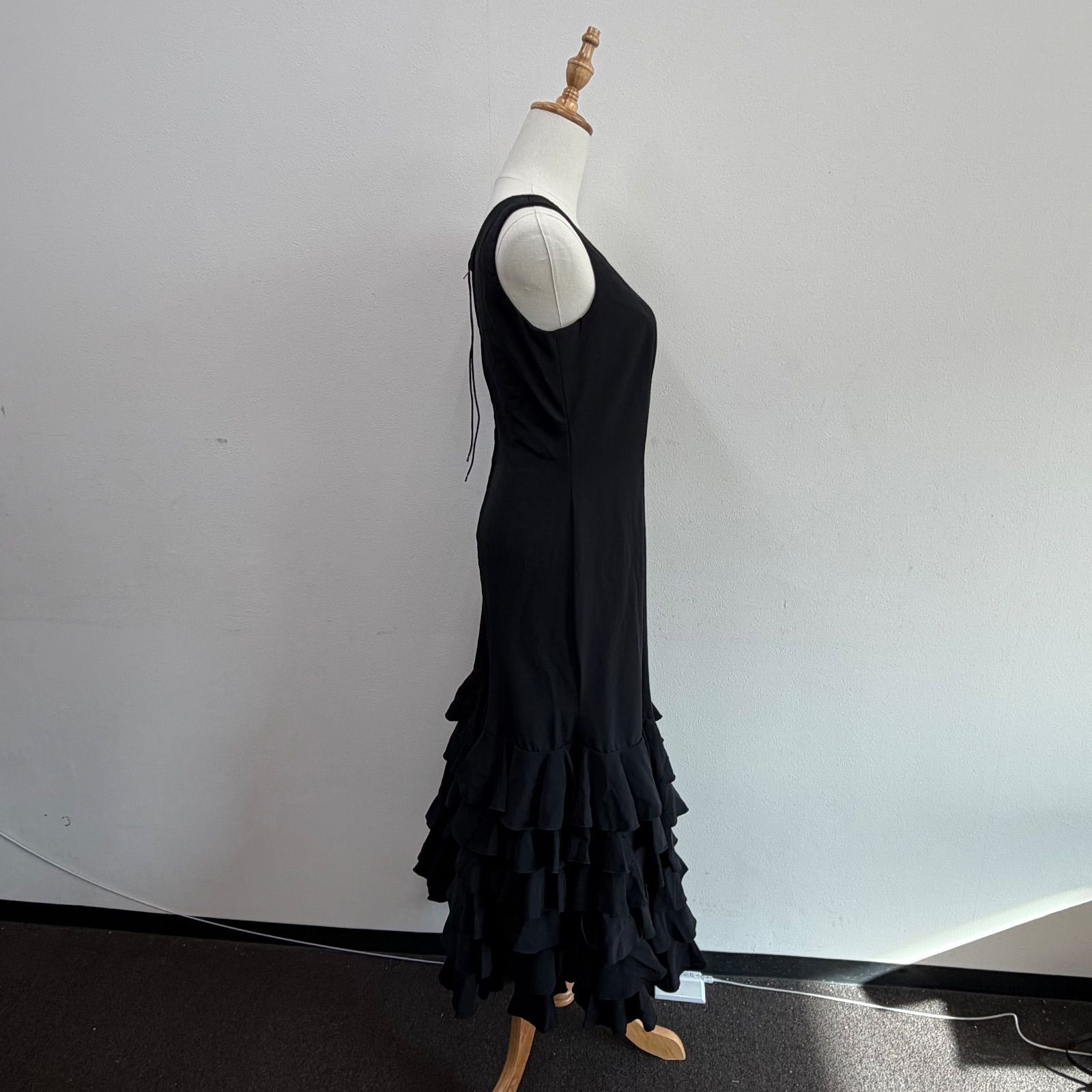 LOPEZ DE SANTOS フラメンコ衣装 ドレス フリル 黒 ブラック ロペスデサント