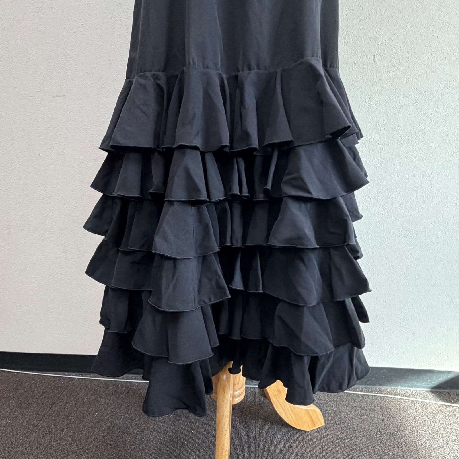 LOPEZ DE SANTOS】 フラメンコ衣装 ドレス フリル 黒 ブラック ロペス