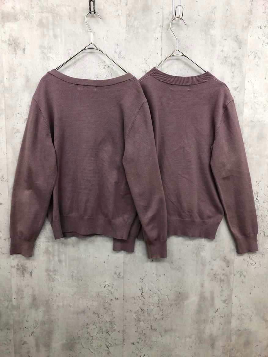 ジャスグリッティー クルーネックニット アンサンブル カーディガン size 2 モカ レディース