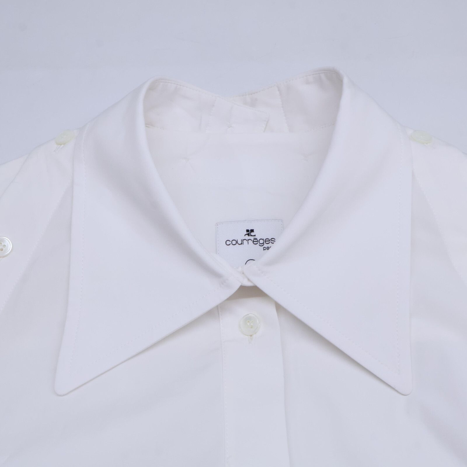  Courreges クレージュ 24 SS MODULAR POPLIN SHIRT 34 長袖 シャツ ブラウス