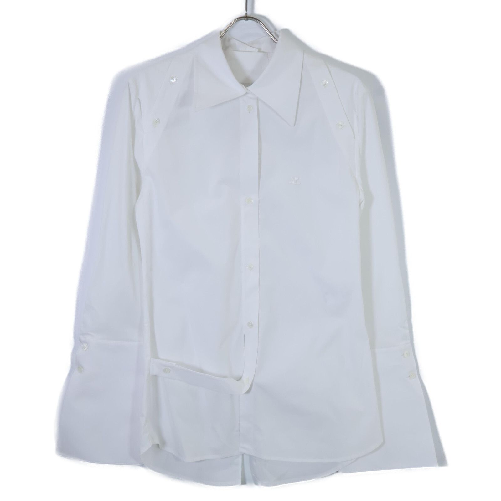 Courreges クレージュ 24 SS MODULAR POPLIN SHIRT 34