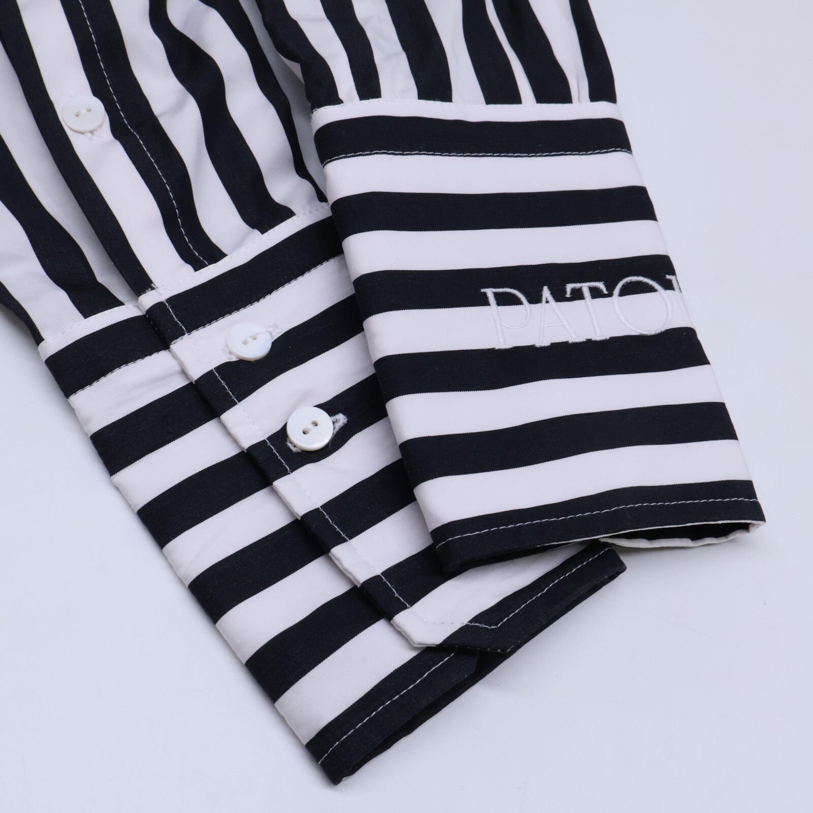 ブラック-ホワイトコットントップス 36