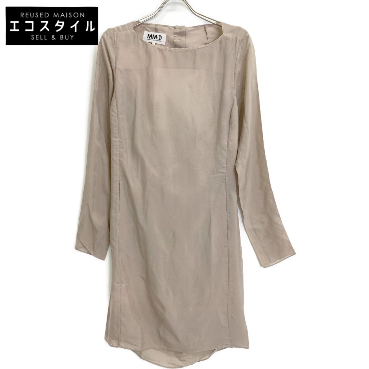 MM 6 エムエムシックス 12 SS 背中空き ｷｭﾌﾟﾗﾜﾝﾋﾟｰｽ ﾄﾞﾚｽ 40