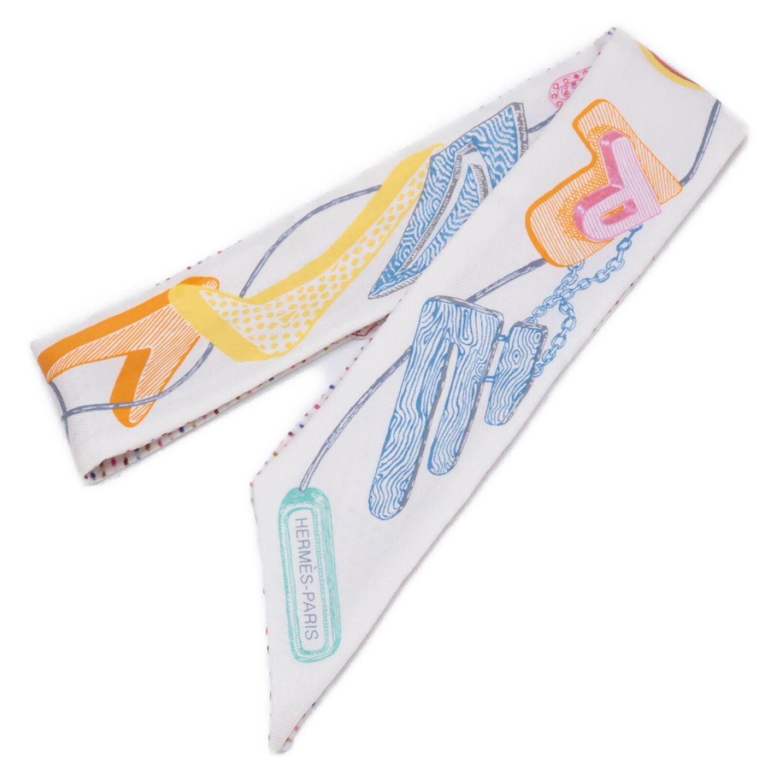  HERMES エルメス ツイリー シュバロスコープ 刺繍 バンダナ スカーフ 小物