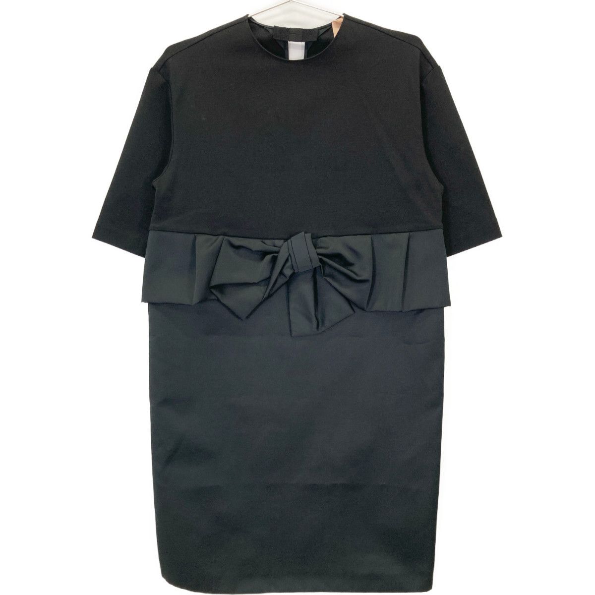 N゜21 ヌメロ ヴェントゥーノ 黒 半袖 切替ワンピース 40