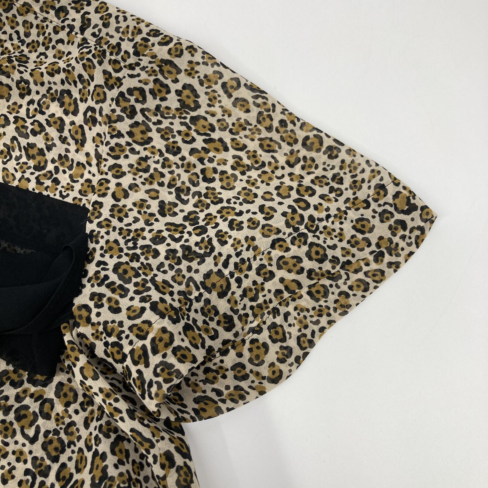  tricotCOMMEdesGARCONS トリココムデギャルソン TI-B 031 ﾚｵﾊﾟｰﾄﾞ ﾌﾘﾙﾌﾞﾗｳｽ S その他 トップス