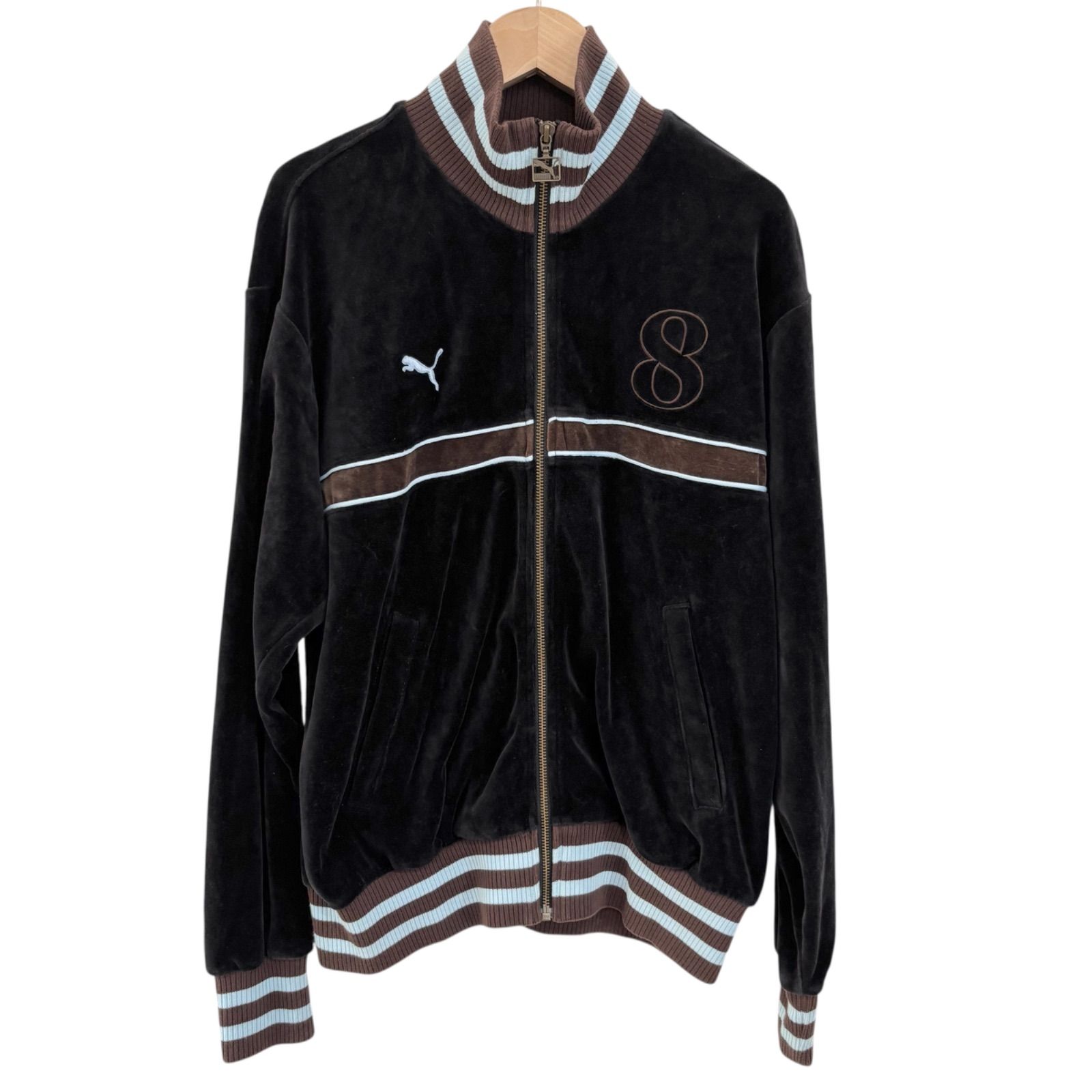 ZM1698 PUMA プーマ ベロア トラックジャケット ジャージ ブラウン