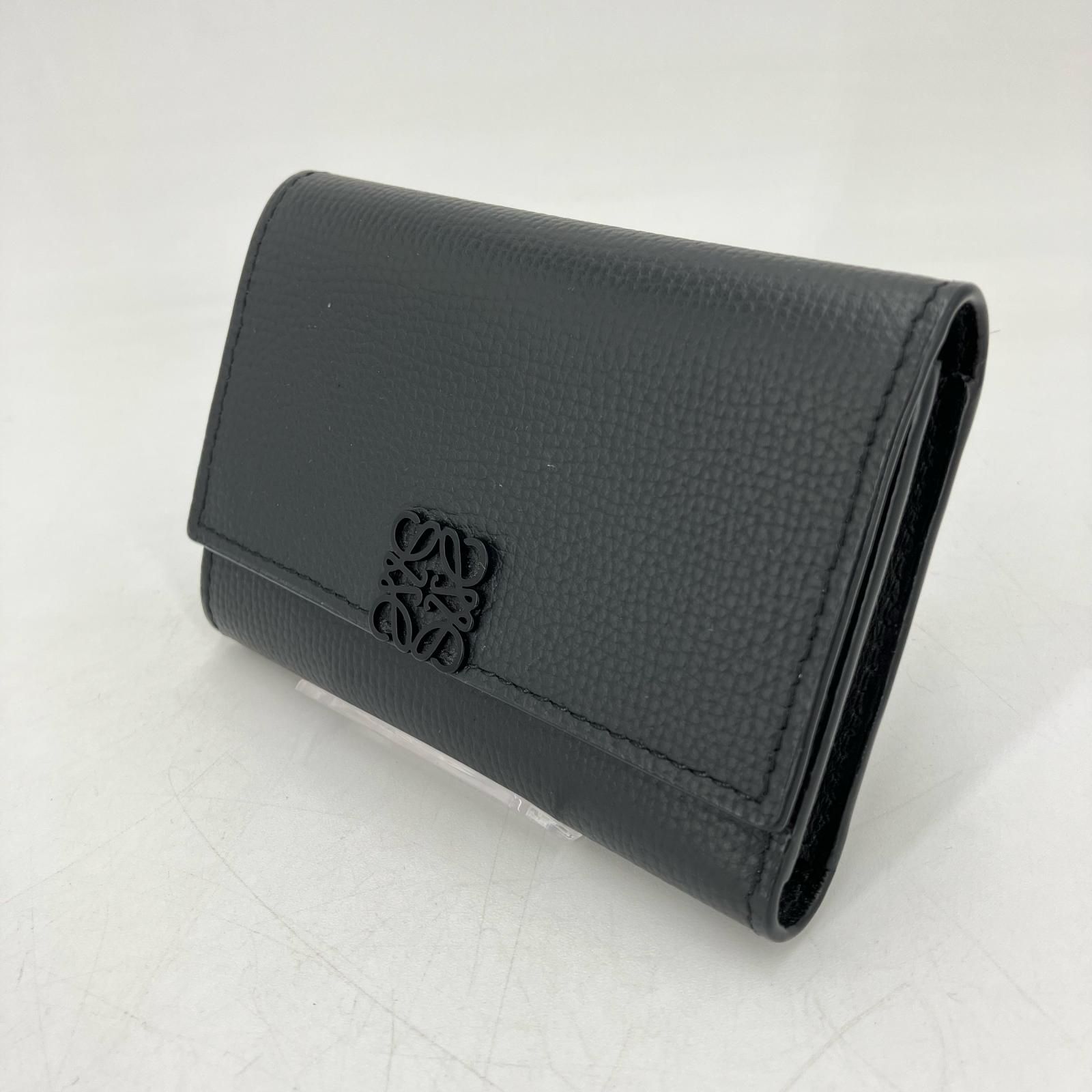 LOEWE ロエベ 三つ折り財布 アナグラムバーティカルウォレット ブラック 125