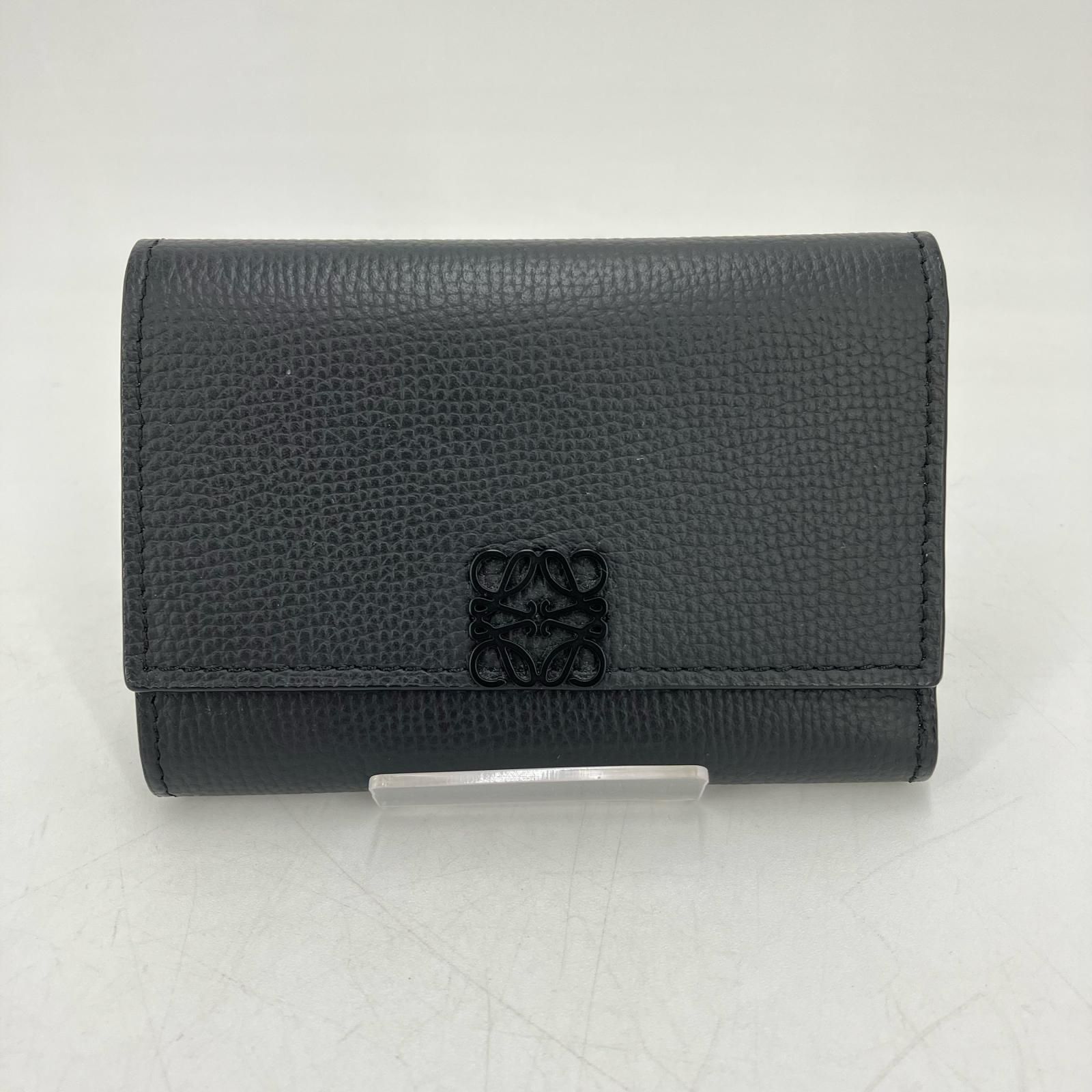 LOEWE ロエベ 三つ折り財布 アナグラムバーティカルウォレット ブラック 125