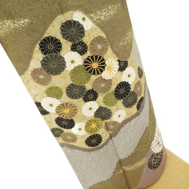 新古品】 訪問着 着物 袷 フォーマル 正絹 十日町友禅 青柳 大喜百花