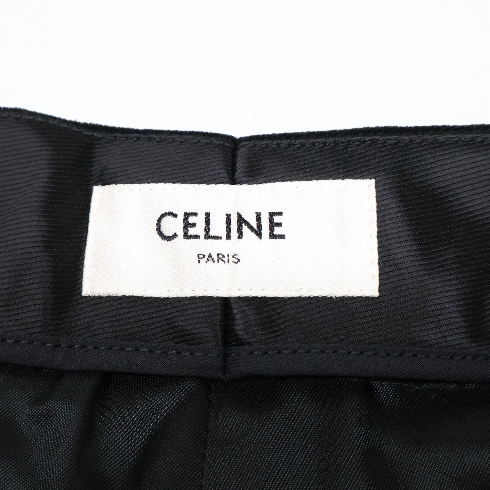  CELINE セリーヌ 正規 エディ期 ベロア ハーフパンツ 38 ショートパンツ ハーフパンツ パンツ