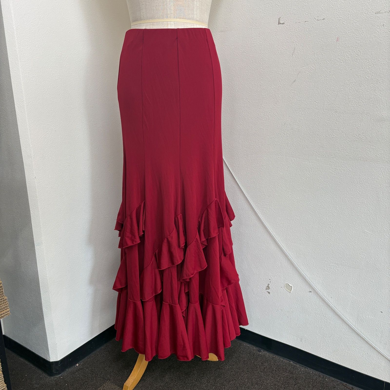 prima boutique フラメンコ衣装 ファルダ レッド フリル スカート