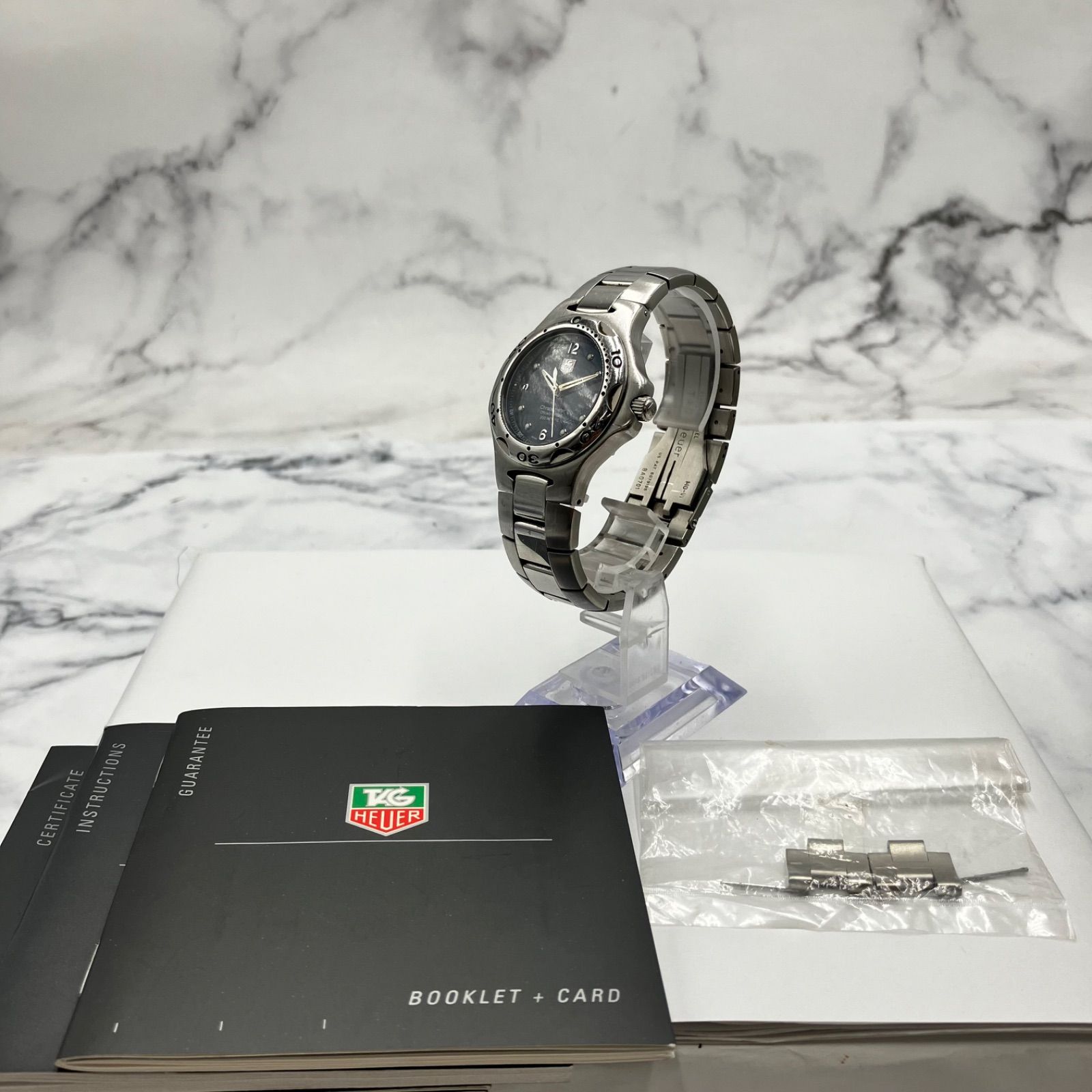 げ交渉 TAG HEUER タグホイヤー WL5113 キリウム クロノメーター メンズ SS デイト オートマ ブルー文字盤 ギャランティ付属 稼働品