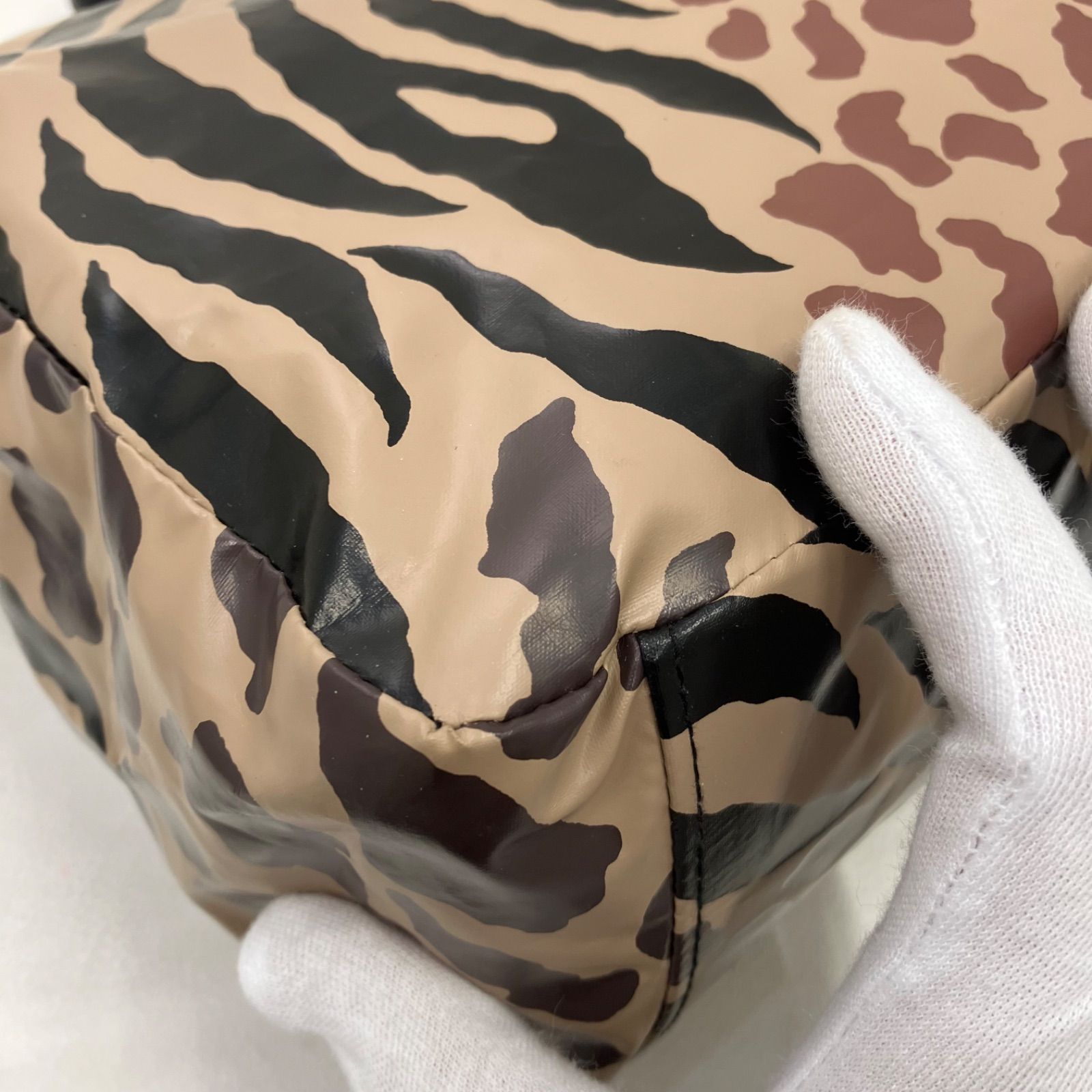 7540 FEILER フェイラー トートバッグ ハンドバッグ アニマル柄 ヒョウ