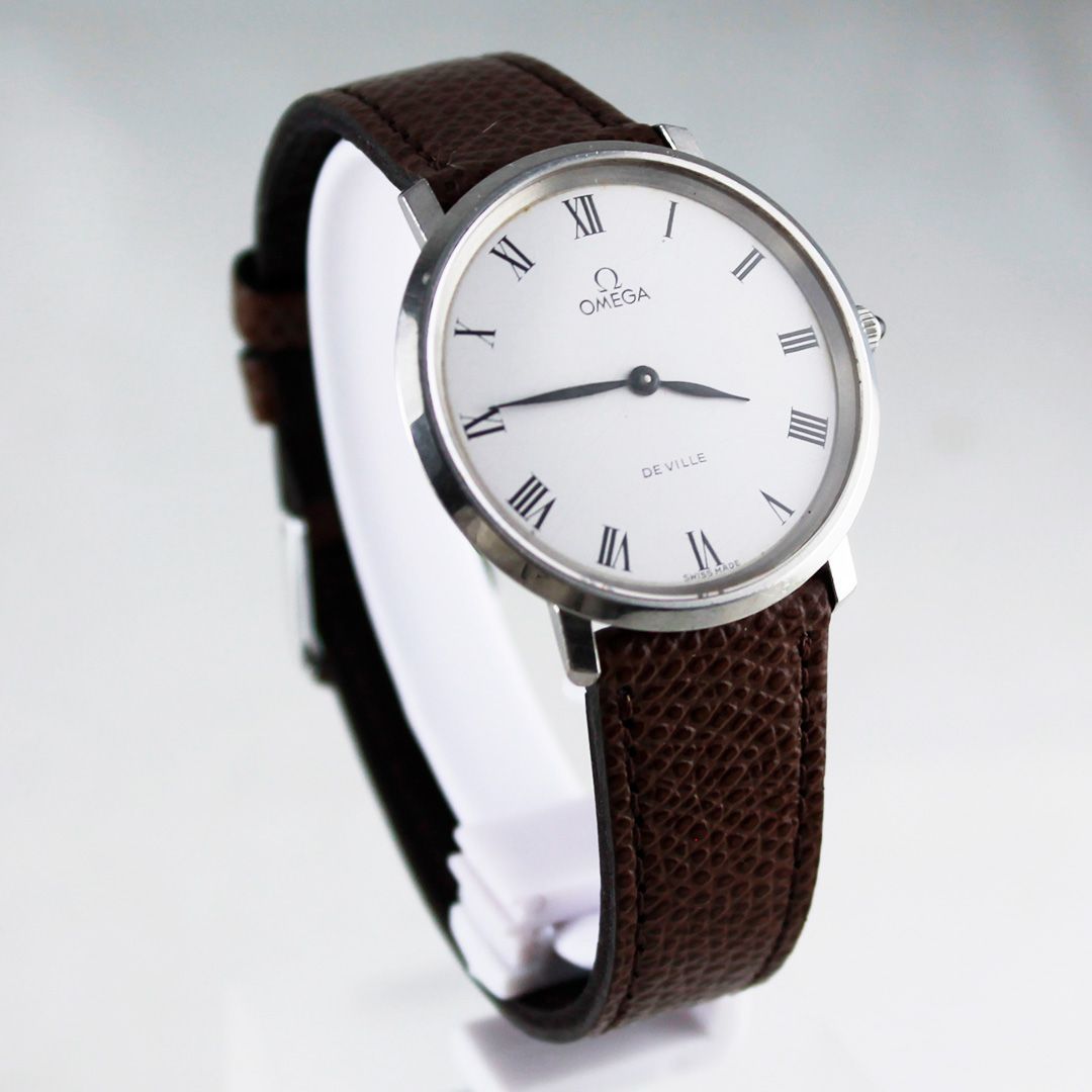  SA 127 OMEGA オメガ デビル DeVille 111.0107 手巻き メンズ 腕時計 薄型 革ベルト ドレスウォッチ クラシック シンプル 機械式 時計 銀座サコム堂 期間 販売 手巻き時計 腕時計(アナログ)