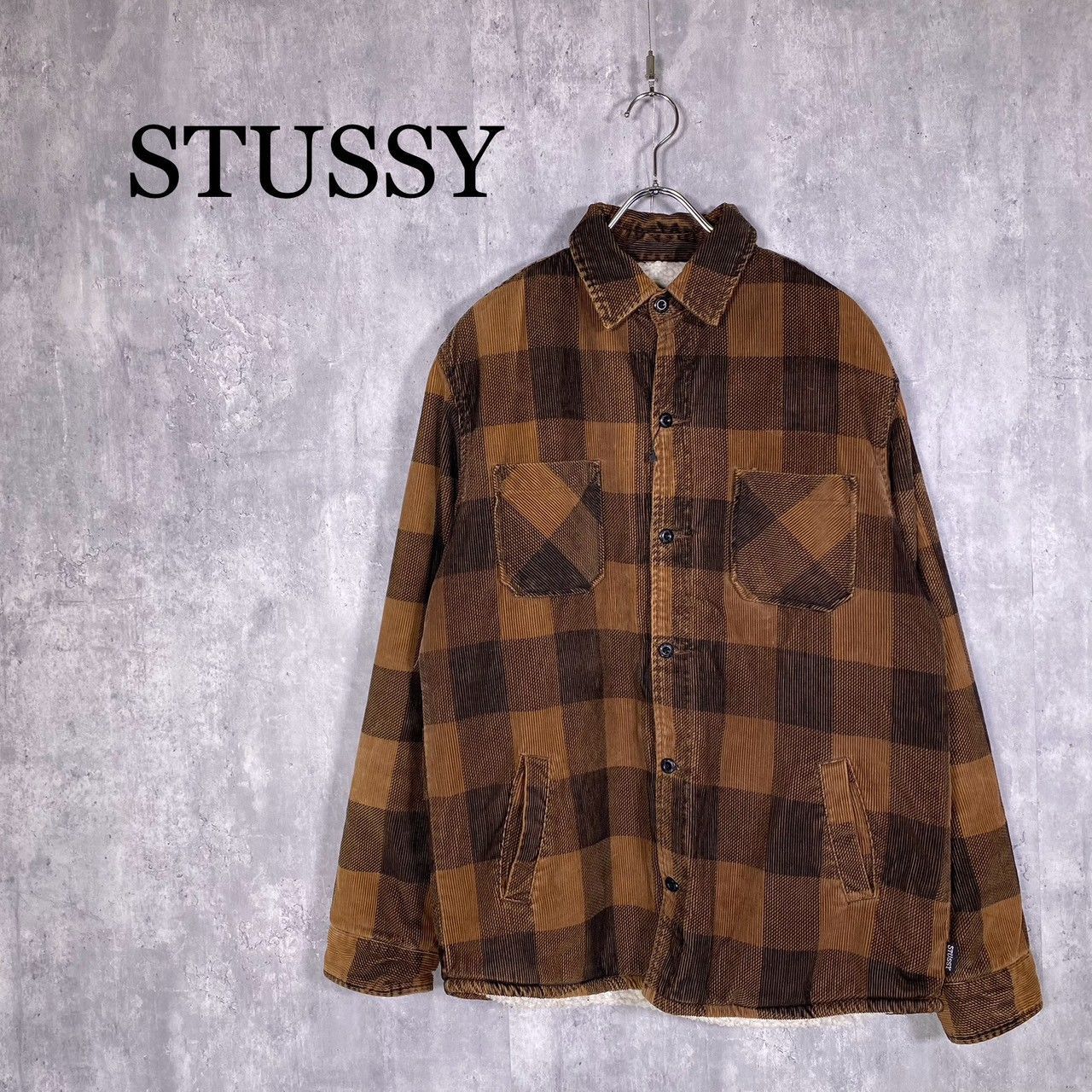 STUSSY ステューシー M シェルパシャツジャケット