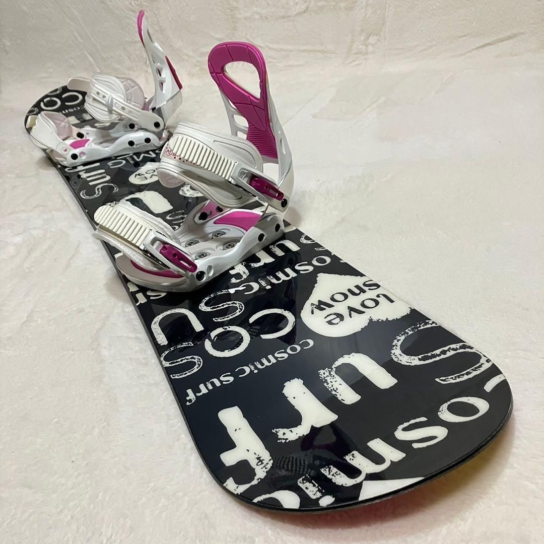 2点まとめ Cosmic surf 144 cm stella スノボ ブーツセット ビンディング バインディング