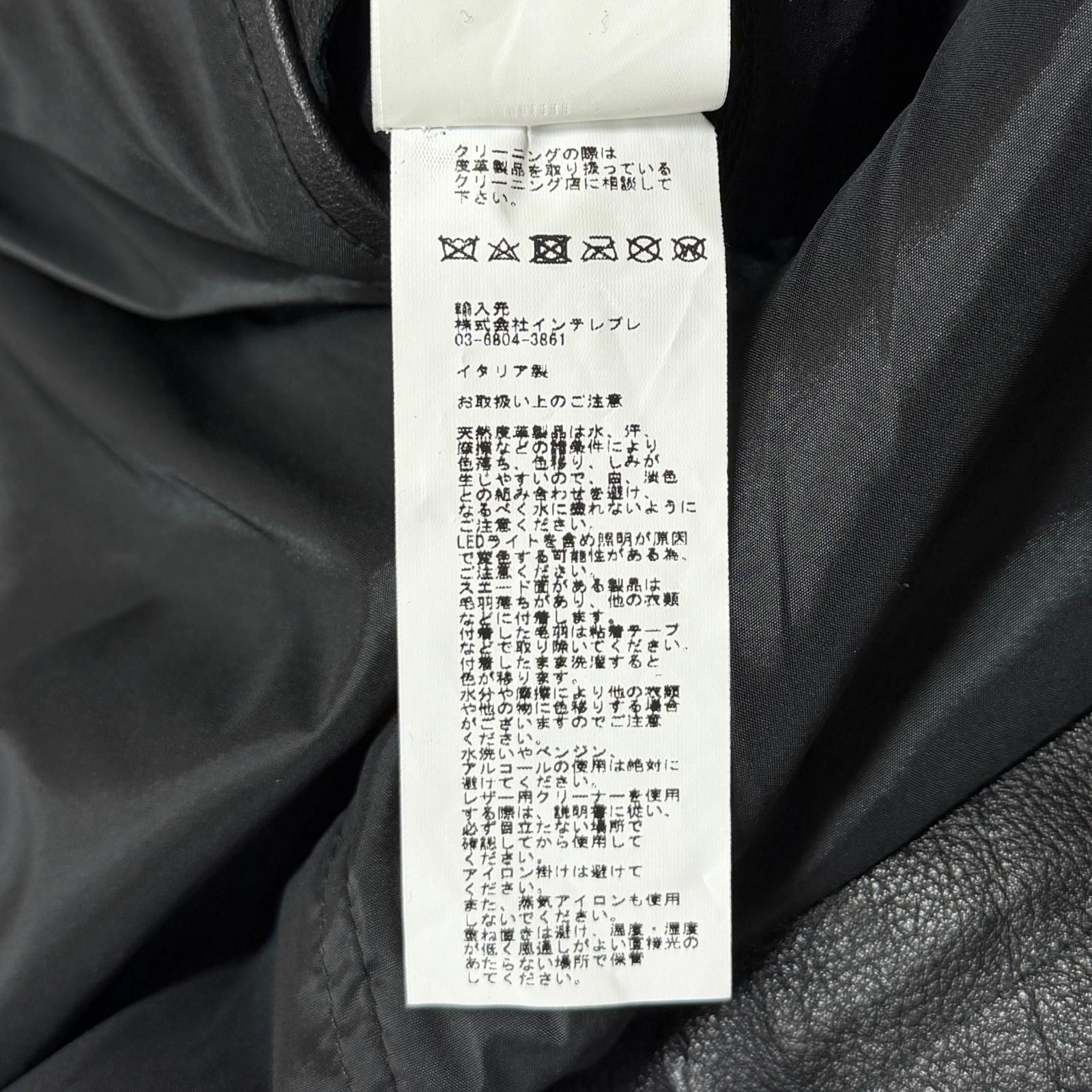国内正規 参考上代242000円 未使用 EMMETI 24AW SP CALF SKIN レザー