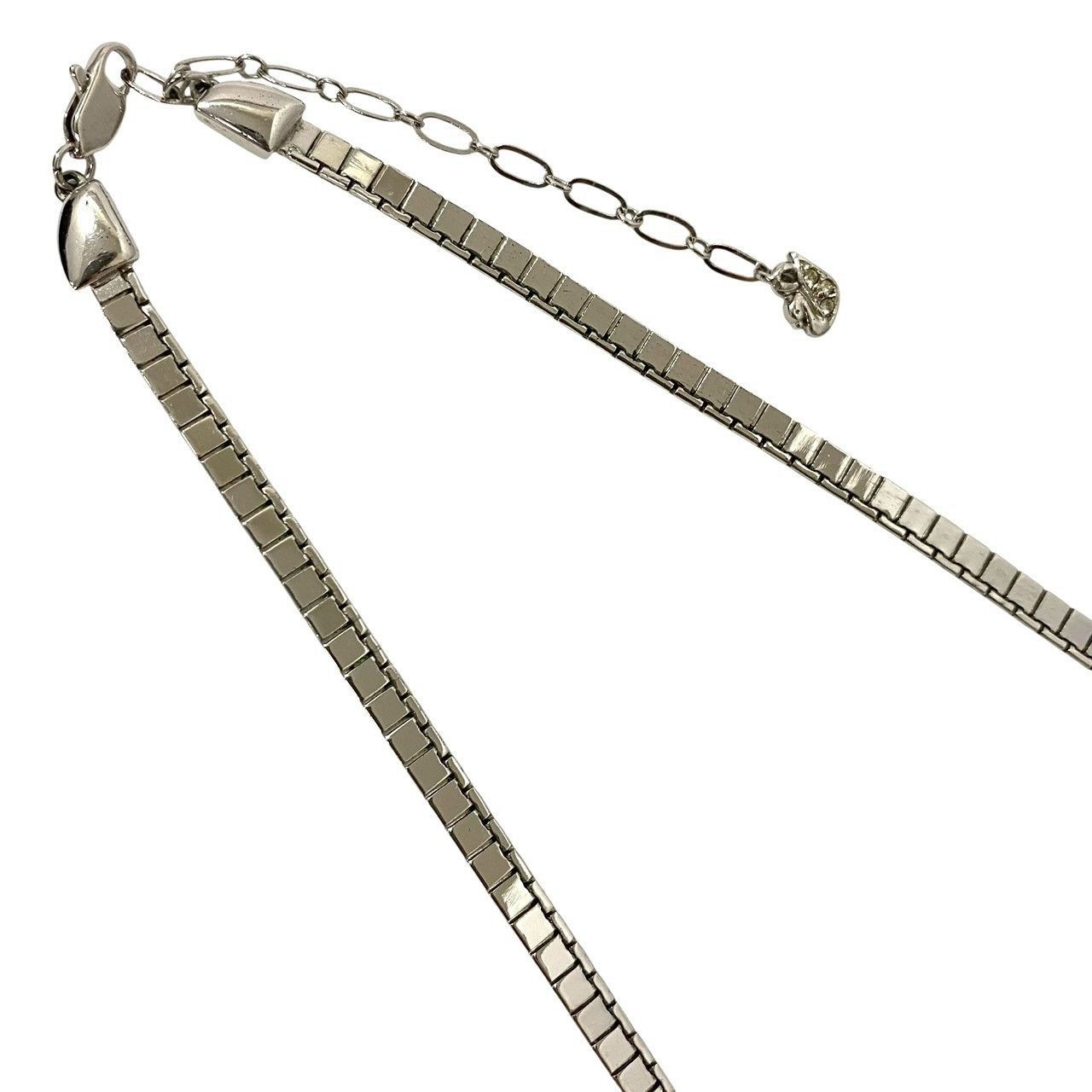 M【SWAROVSKI】ネックレス クリスタル シルバーカラー ラインストーン