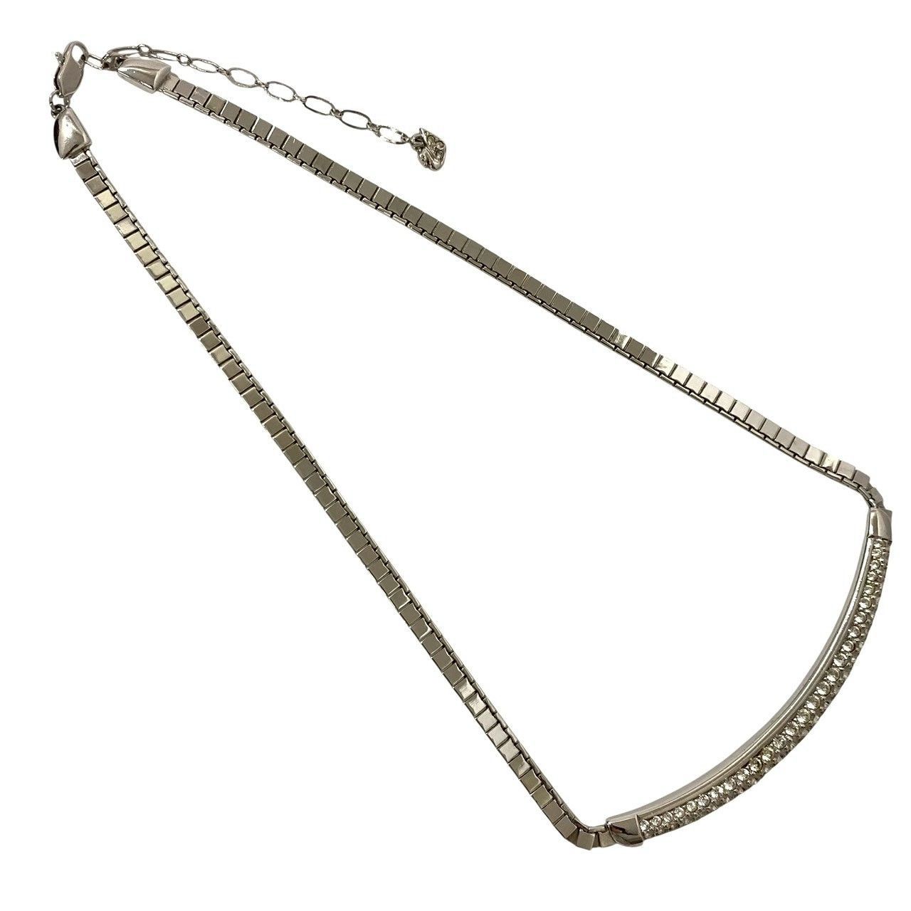 M【SWAROVSKI】ネックレス クリスタル シルバーカラー ラインストーン
