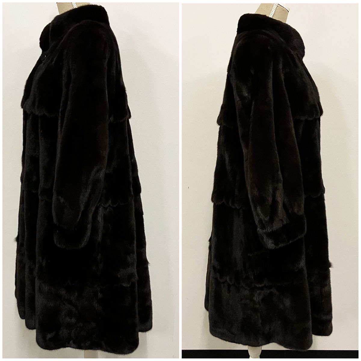 EMBA エンバ BLACKGLAMA ブラックグラマ 毛皮 ミンクコート ネーム刺繡