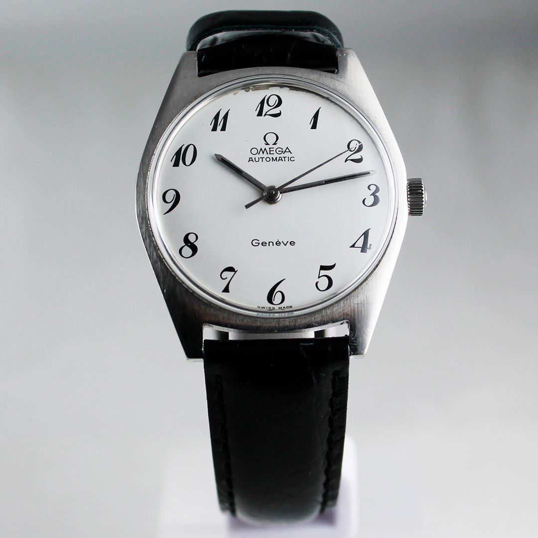 SA 129 OMEGA オメガ ジュネーブ 165.041 自動巻き オートマティック メンズ 腕時計 ブレゲ数字 ヴィンテージ シンプル 機械式 時計 銀座サコム堂 期間 販売