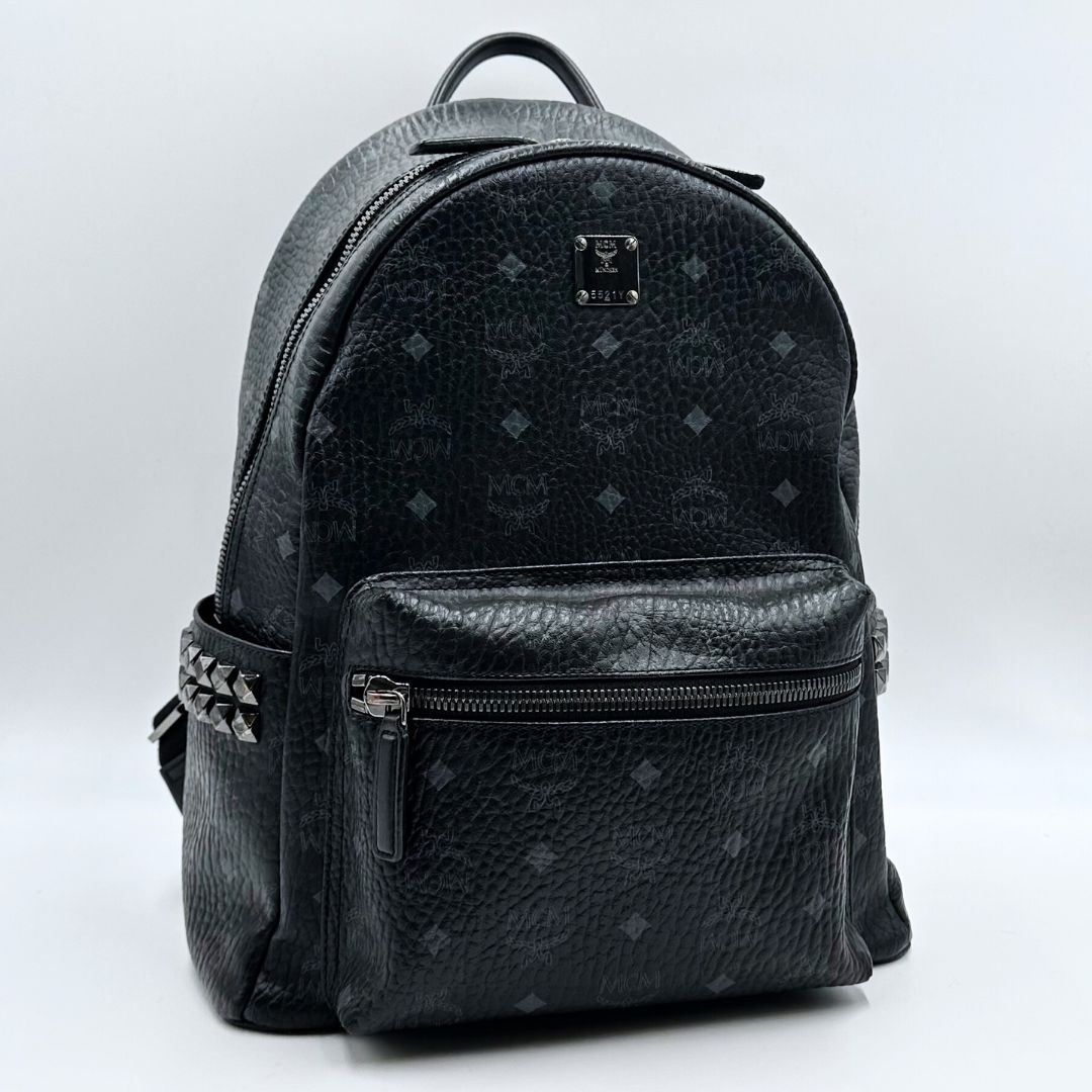 美品】MCM ヴィセトス スタッズ レザー リュックサック - メルカリ