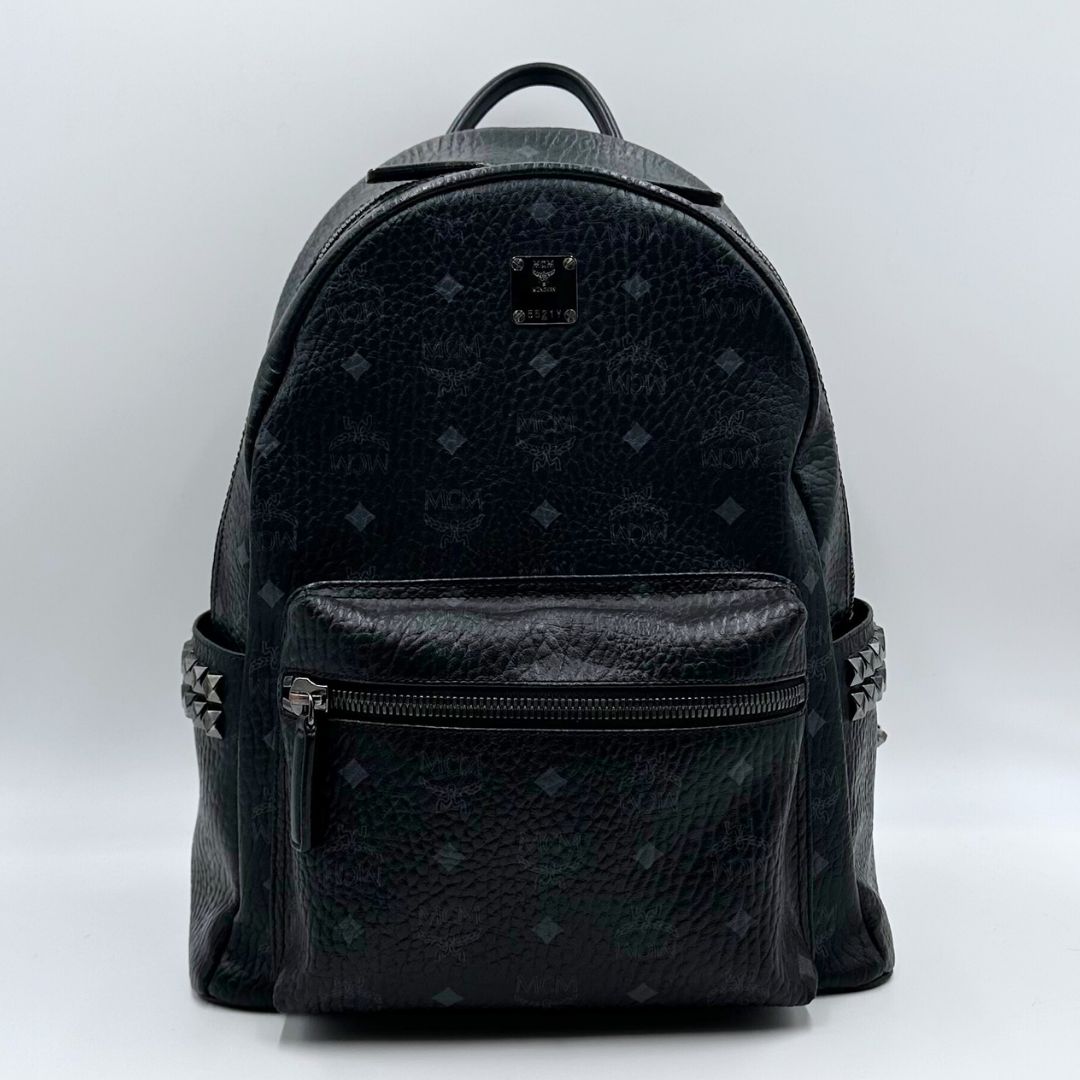 美品】MCM ヴィセトス スタッズ レザー リュックサック - メルカリ