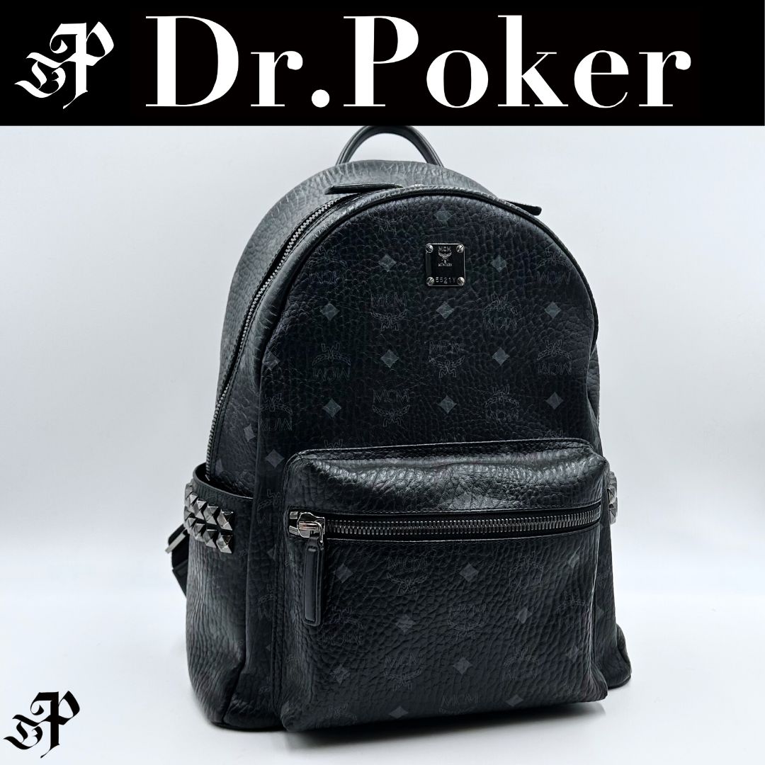 美品】MCM ヴィセトス スタッズ レザー リュックサック - メルカリ