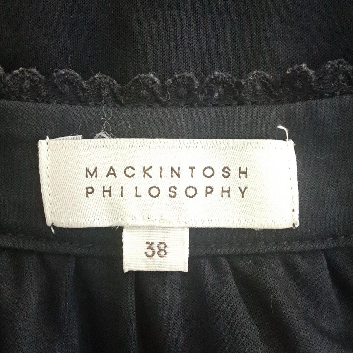  マッキントッシュフィロソフィー 七分袖シャツブラウス サイズ38 L レディース - ネイビー 五分袖 七分袖 シャツ ブラウス