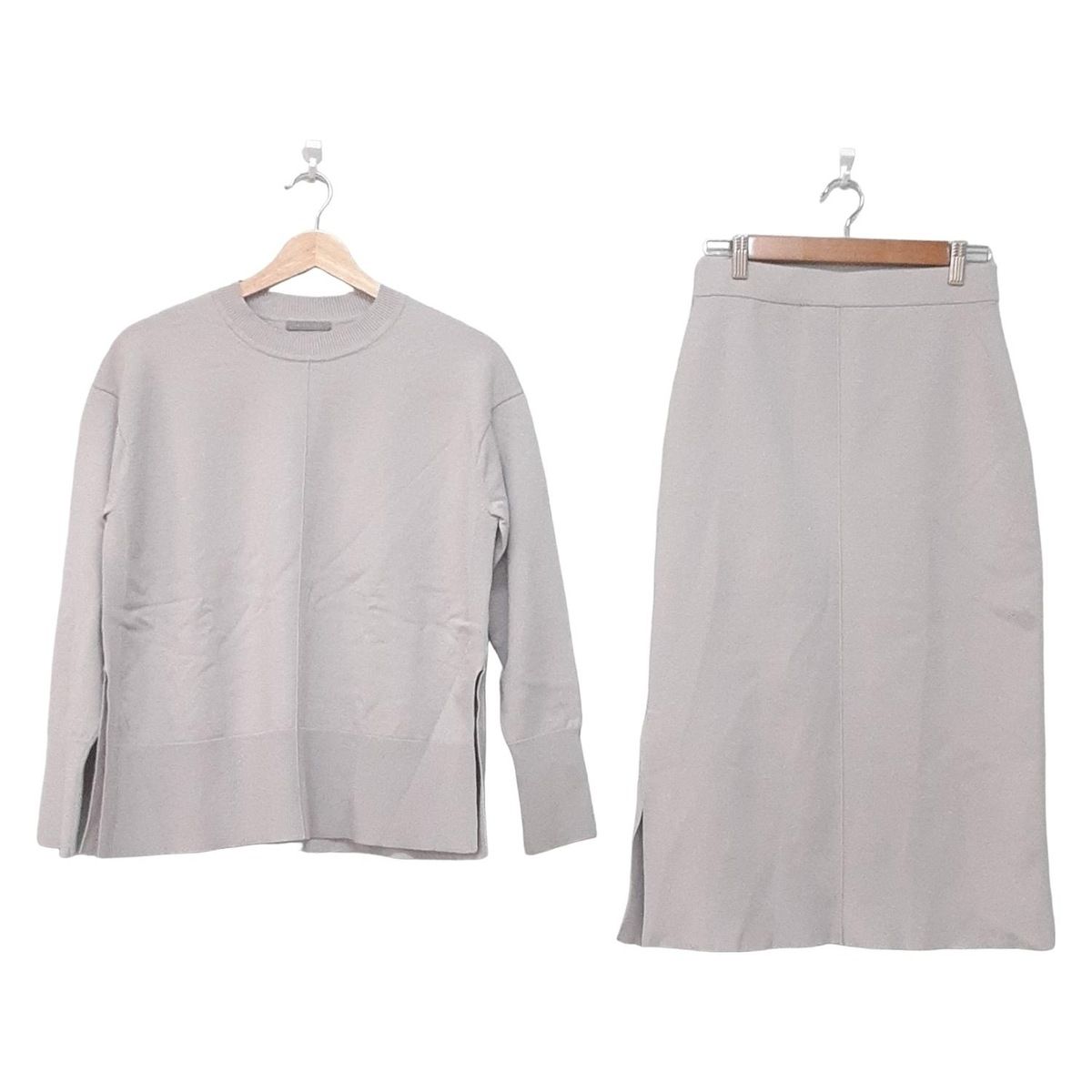 theory luxe セオリーリュクス スカートセットアップ レディース - ライトグレー ニット ウエストゴム