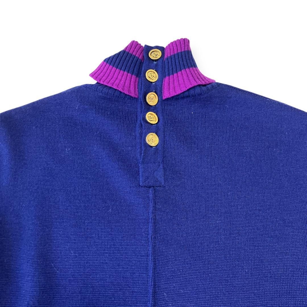  シャネル スカート トップス 2点まとめ 金ボタン ヴィンテージ CHANEL ココマークボタン ニットセットアップ ワンピース プリーツスカート 1990 ウール スカートセットアップ セットアップ