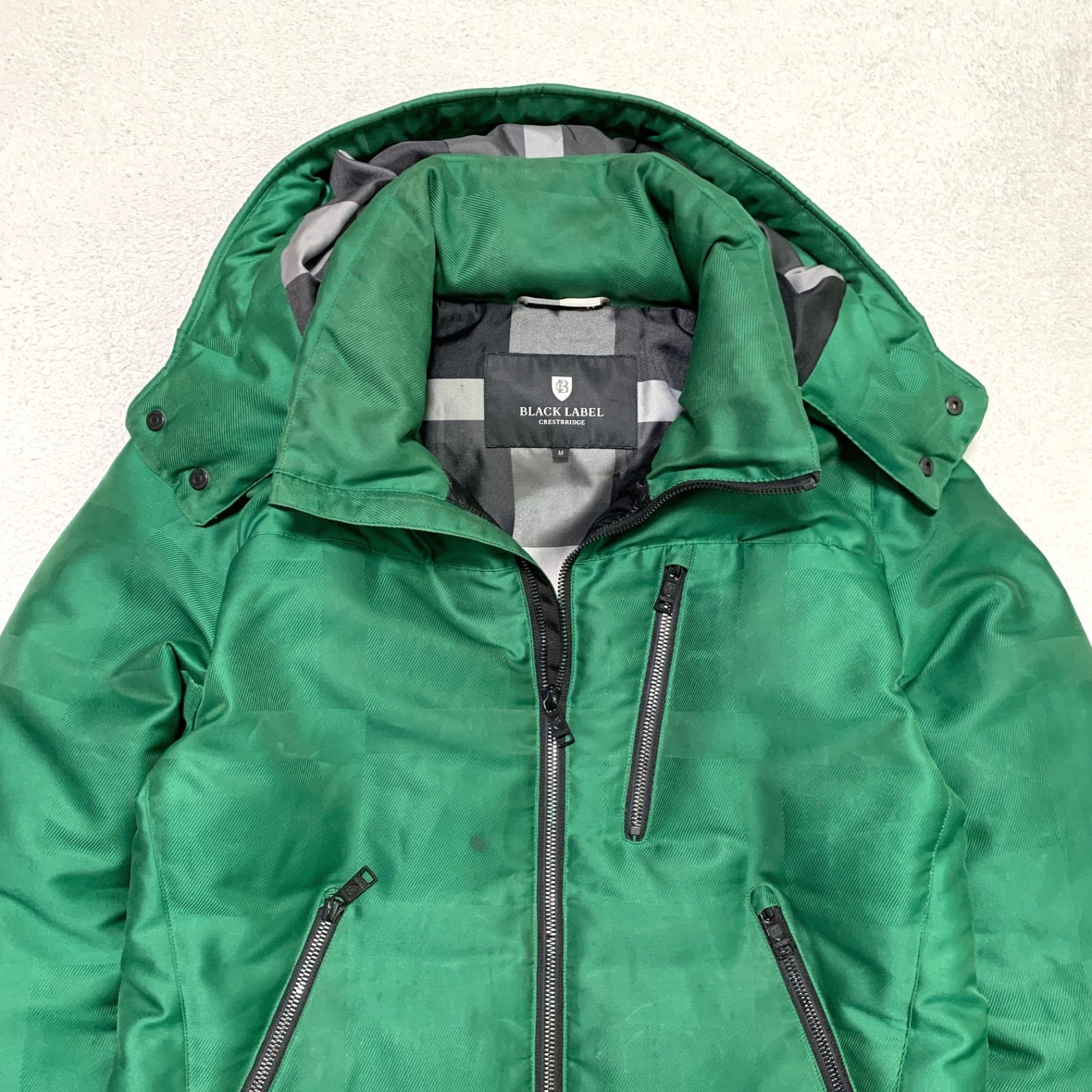 BLACK LABEL CRESTBRIDGE ダウンジャケット フード付 2WAY シャドー 