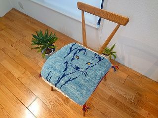 ペルシャ ギャッベ ミニマット ラグ 横42 x 41 cm 猫 T 6910 G