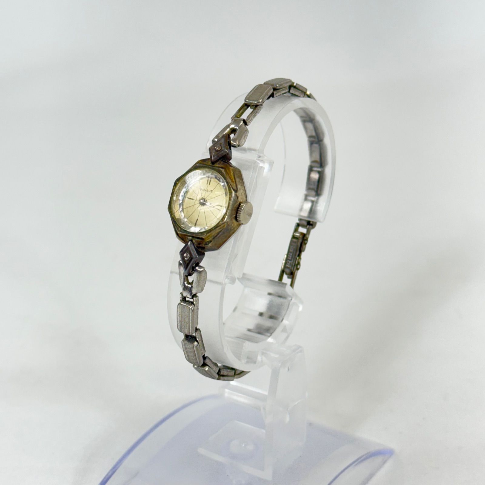 不動品】BENRUS ベンラス 手巻き 腕時計 ゴールド文字盤 金色 10K 10金