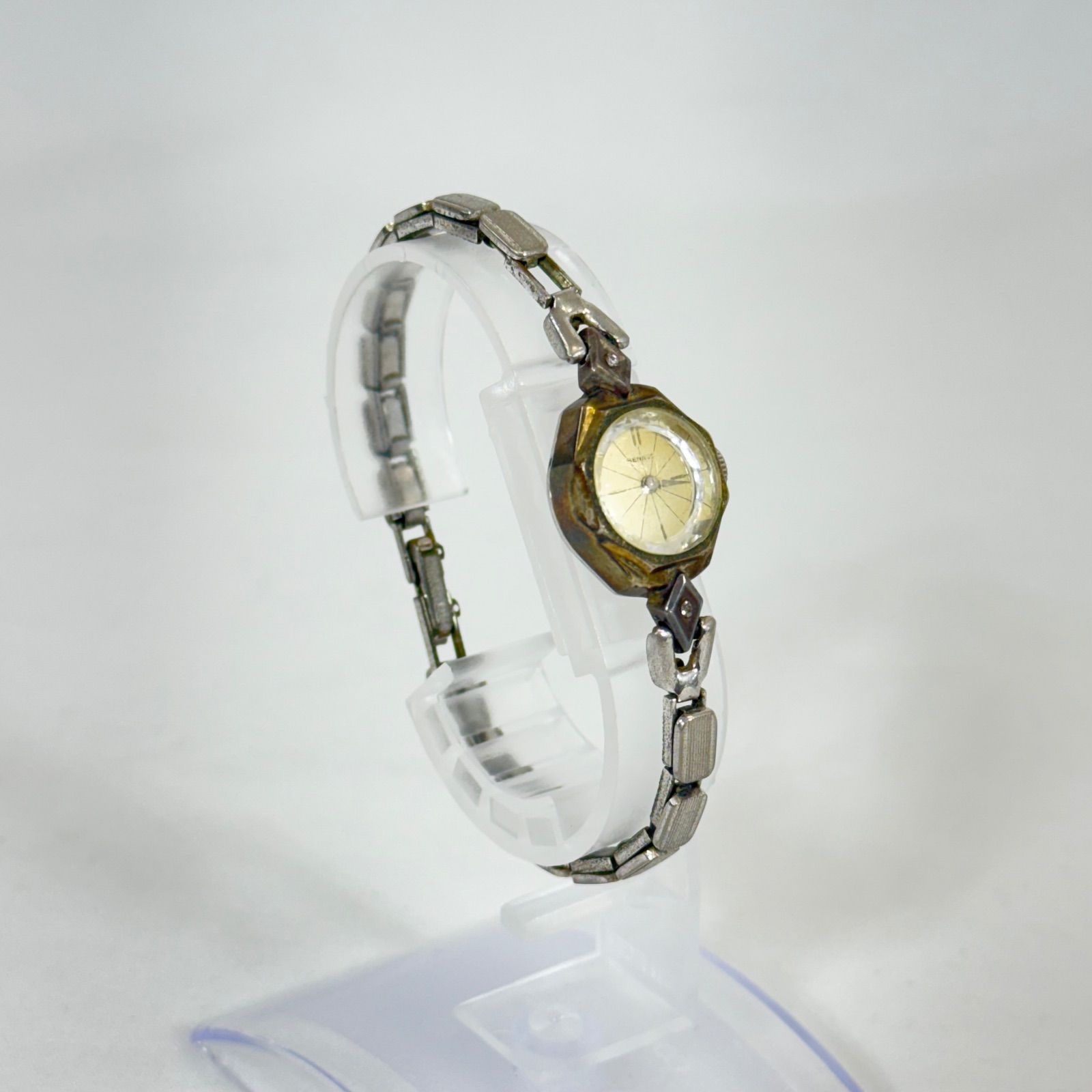 不動品】BENRUS ベンラス 手巻き 腕時計 ゴールド文字盤 金色 10K 10金