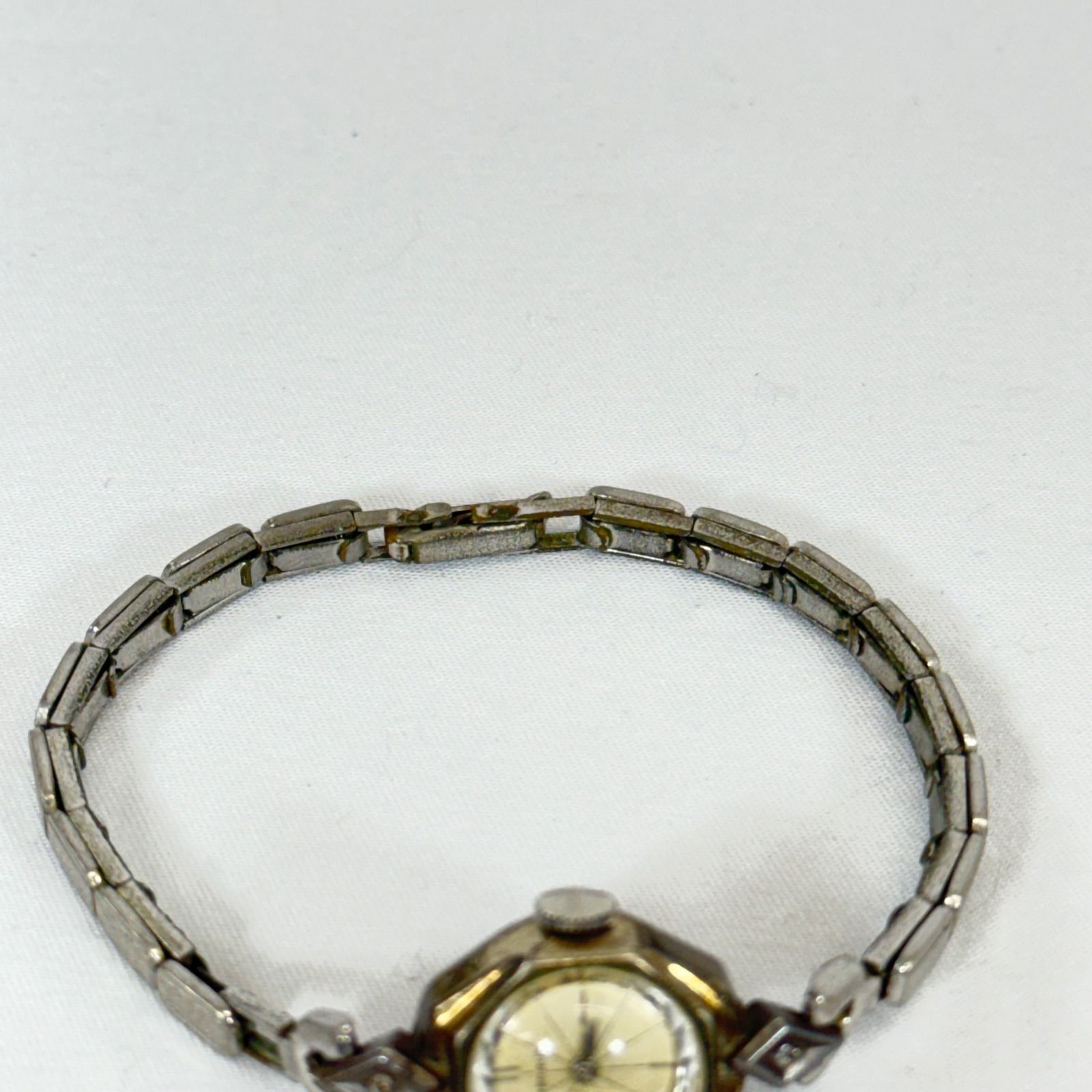 不動品】BENRUS ベンラス 手巻き 腕時計 ゴールド文字盤 金色 10K 10金