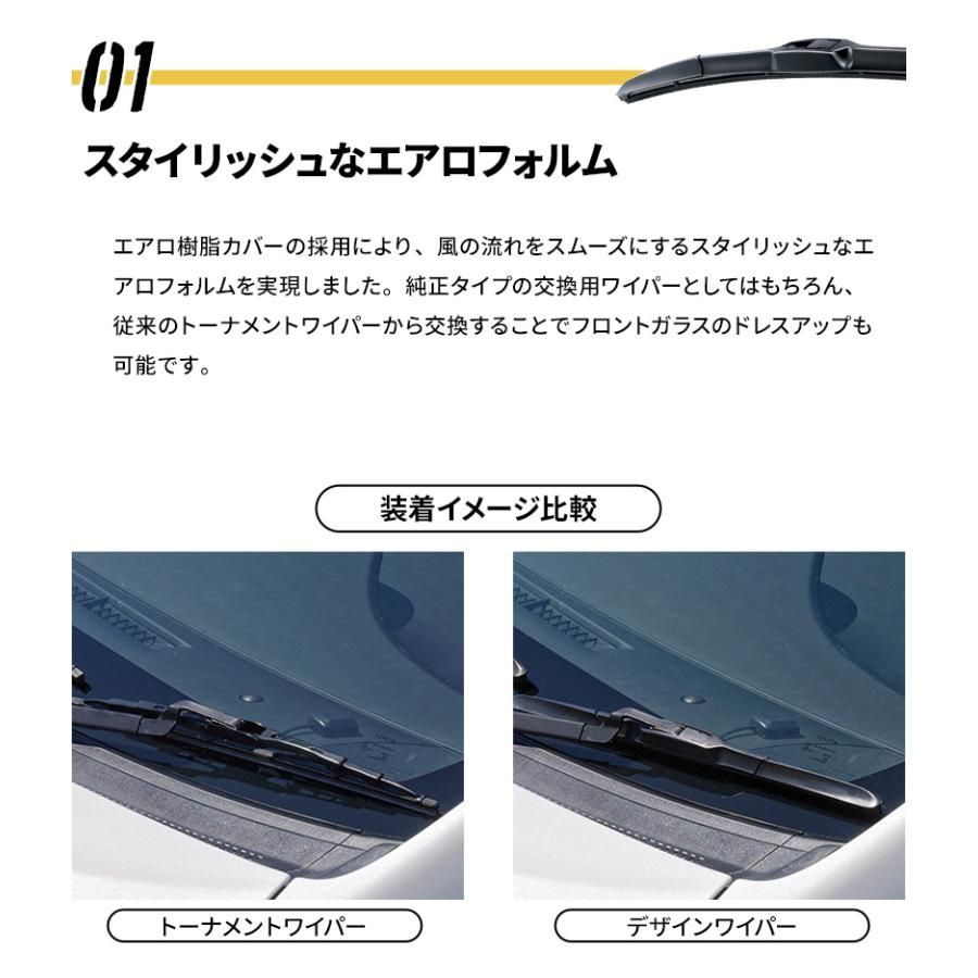 【送料無料】スズキ スペーシア ベース MK33V ワイパーブレード フロント 2本セット デザインワイパー D48(475mm)+D48(475mm) 交換 ワイパーゴム 替えゴム NWB U字形状
