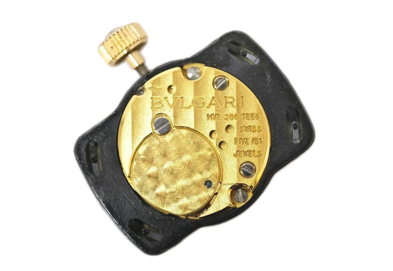  ブルガリ レディース アショーマD ムーブメント QZ ダイヤ竜頭 黒文字盤 Cal. 可動品 その他 時計