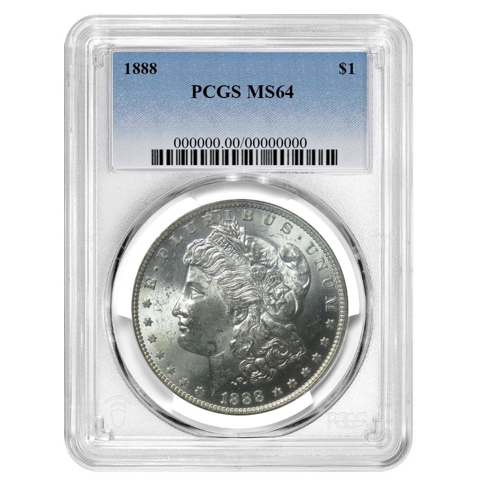 「鑑定済み」アメリカ銀貨　プルーフライク　モルガンドラー　PCGS MS64PL 鑑定済み」アメリカ銀貨 プルーフライク モルガンドラー PCGS MS64PL