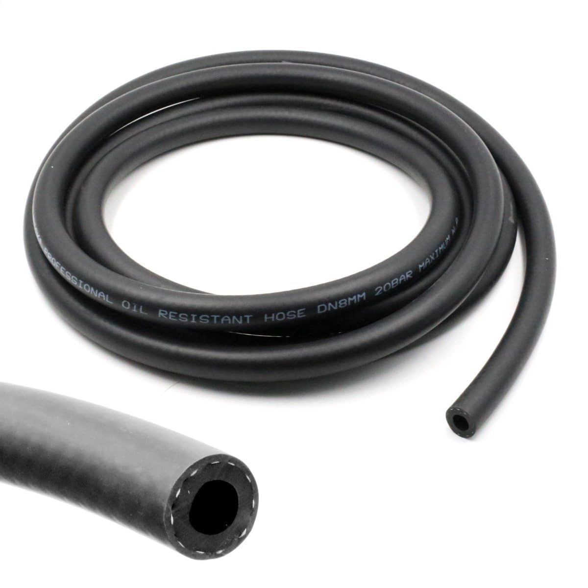 新品 燃料ホース 4mm内径 10mm外径 3m高性能 耐油・耐水・耐圧・耐候 ゴム製フューエルホース 自動車・バイク用 ガソリンホース (内径4mm x 3M)