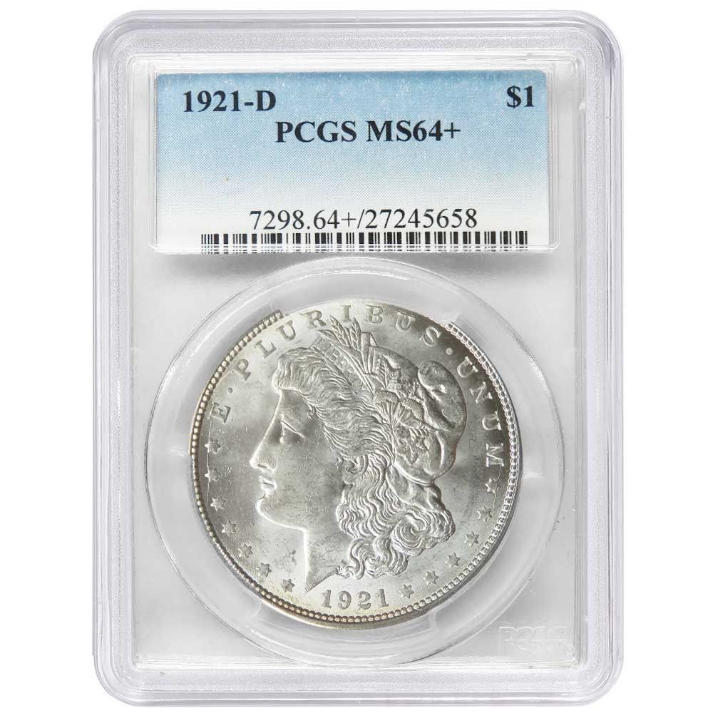 1921-D 1ドル モルガン銀貨 PCGS MS 64