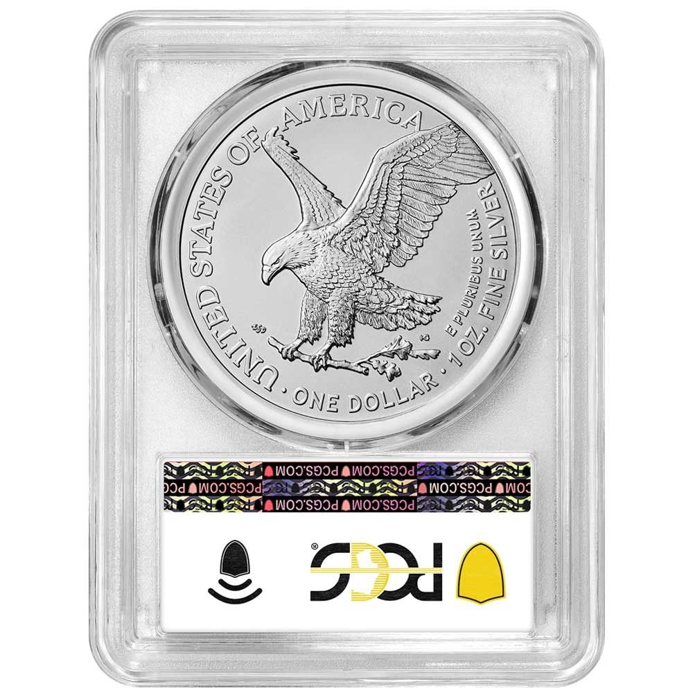 P 1ドル アメリカン シルバー イーグル スター プリヴィ PCGS MS 70 フィラデルフィア ラベル