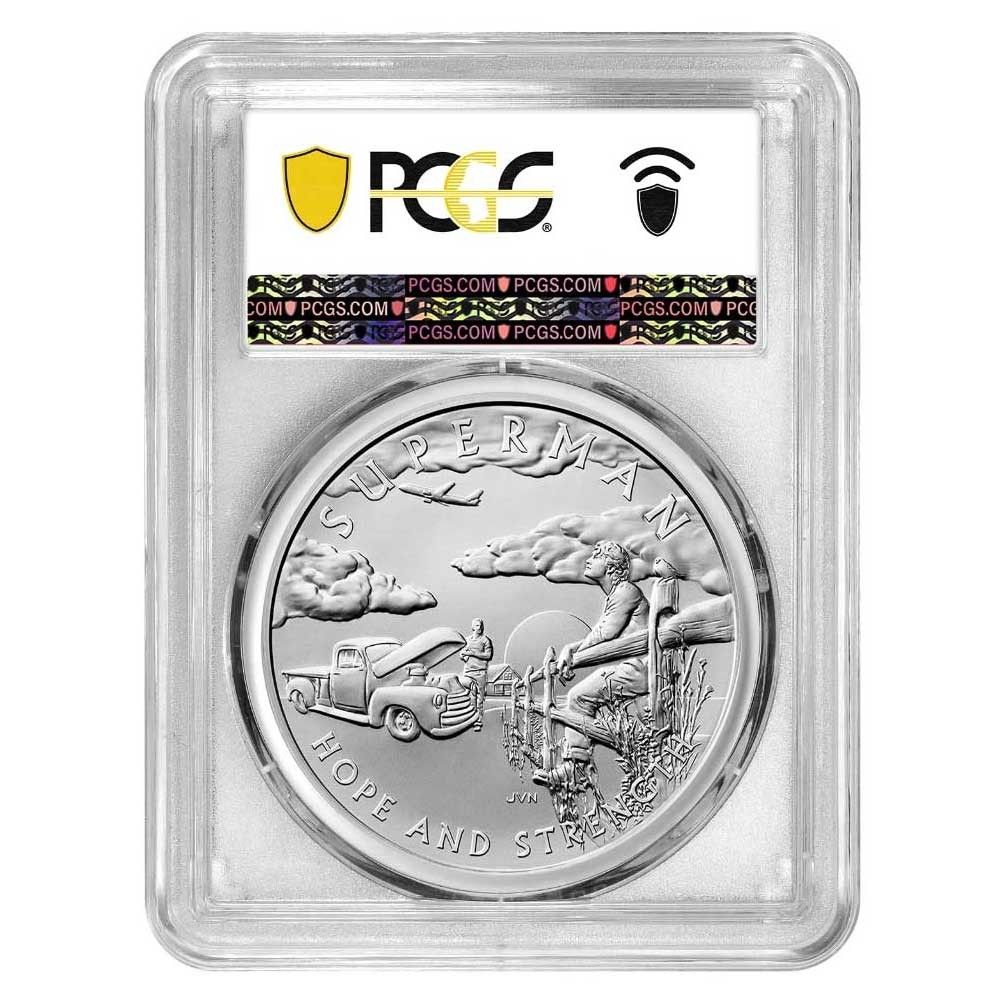 2025 Superman DC Comics 1 oz Silver Medal PCGS MS 69 Blue Label