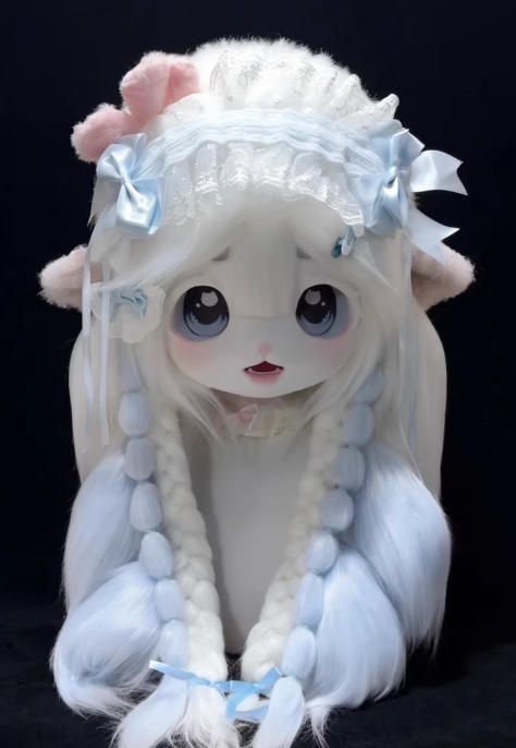 着ぐるみヘッド kigurumi NO 199 羊 水色 ファースーツ 全頭ヘッド ケモノ マスク ぬいぐるみ コスプレ コスチューム