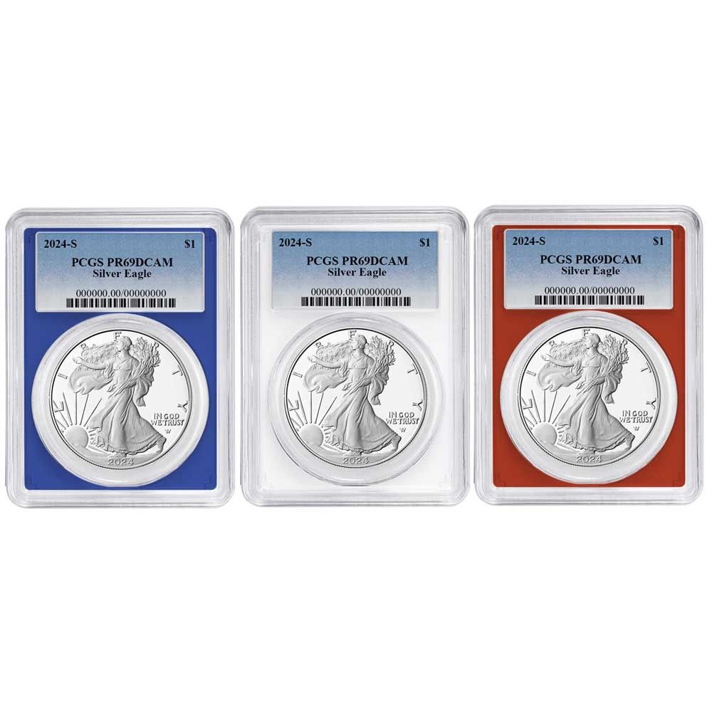2025 S プルーフ 1 アメリカン シルバー イーグル セット PCGS ブルーラベル レッド